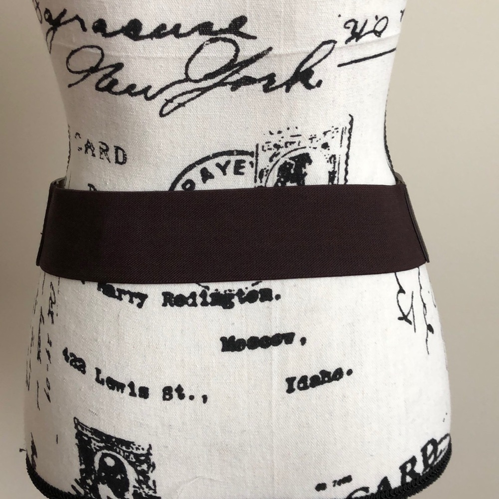 NWT INC Brown Stretch Waist Belt - Picture 4 of 7